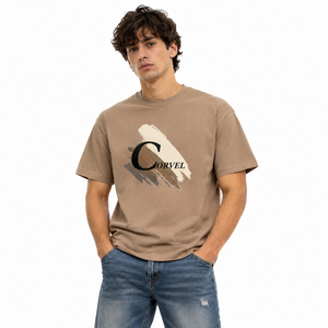 Artistic Brush Stroke Oversized O Neck <b>men's</b> <b>shirts</b> Relaxed Fit Custom Fashion Apparel Brush Art Graphics Wholesale Streetwear - Product Image 4