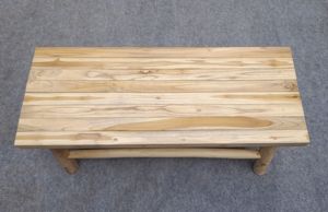 Mesa de Centro Rectangular 100x40x40 de Madera de Teca Sólida con Acabado Natural Modelo TAB48 - Product Image 4