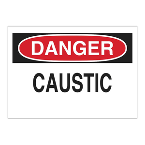 Panneau de signalisation de danger de produits caustiques Brady 7x10 pouces pour les laboratoires et les zones industrielles - Product Image 1