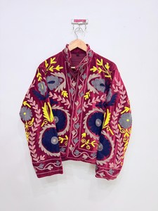 Chaqueta de Invierno Unisex de Algodón y Terciopelo de Lujo con Bordado Suzani, Estilo Bohemio Hindú, Transpirable y Resistente al Viento, para Compra al por Mayor - Product Image 1