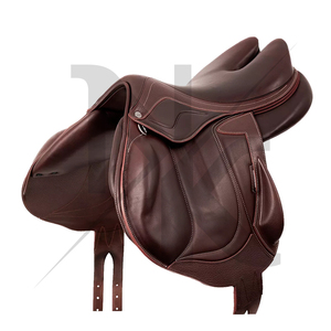 Silla de montar de salto de alta gama, profesional, de cuero de vaca, estilo inglés de contacto cercano, productos de carreras de caballos ingleses de la India. - Product Image 3