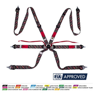 Arnés de Seguridad de 6 Puntos TBRACING ULTRA-D 2" FIA 8853-2016 para Carreras, Patentado en Taiwán, Ajustadores de Acero Ultraligeros, Color Personalizado - Product Image 2