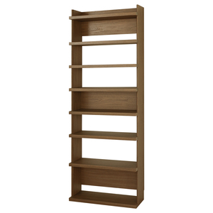 Armoire de salon moderne minimaliste Shirai P39-1 en bois brun, 8 étagères réglables, 2 tiroirs, usage domestique - Product Image 2