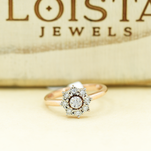 LOISTA JEWELS 18K 14K 9K Gold Lab Grown Diamond Rhodium Plated Engagement <b>Ring</b> for Women with Round Brilliant Cut Luxury Finish - Product Image 2
