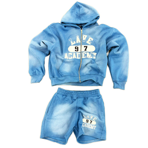 Conjunto de 2 Piezas de Sudadera con Capucha y Pantalones Cortos para Hombre, Estampado, de Invierno, Ligero, Transpirable, 100% Algodón de Alta Calidad - Product Image 4