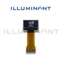 Illuminant Mono 0.83" COG FPC Plug Putih PMOLED SSD1306 Driver 96x39 23.8x16.2x1.2 8-bit 68XX/80XX Paralel 4-kabel SPI I2C