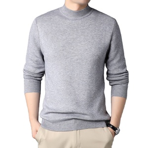 Suéter de Cuello Alto para Hombre, Color Borgoña, Tejido en Lana/Acrílico, Transpirable, Manga Larga, para Invierno - Product Image 2