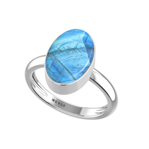 925 Sterling Silver Ring Bezel Setting Rainbow Moonstone Gemstone <b>Mix</b> Shapes Classic Wedding Party Trendy Fashionable Unisex - Product Image 2