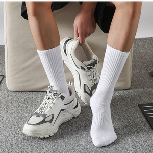 Custom Logo Men's Spandex/Polyester <b>Knee</b> <b>High</b> Socks Breathable Eco-Friendly Cotton Liner Adult Sports Athletic Socks - Product Image 4