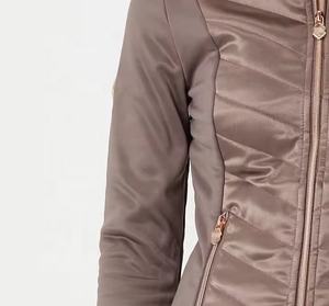 Chaqueta con cremallera completa Floral impermeable para mujer, diseño personalizado, chaqueta transpirable informal corta de poliéster con bolsillo grande a la moda - Product Image 5