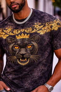 T-shirt noir oversize pour homme, style estival, respirant, à strass, effet vieilli, streetwear décontracté, coupe classique, logo personnalisé - Product Image 2