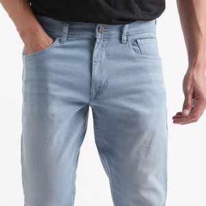 Jeans slim fit pour hommes, sur mesure, de haute qualité, à la mode, noirs, style motard, en denim, pour hommes, vente en gros - Product Image 4