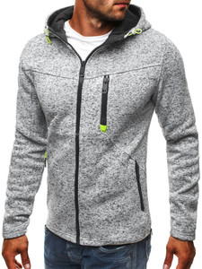 Sudadera con Capucha Deportiva de Manga Larga para Hombre, Marca Privada, Ligera, con Cremallera, para Entrenamiento, Jacquard, Gimnasio - Product Image 3
