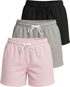 Shorts casuales para mujer, 100% algodón, pantalones cortos deportivos de felpa para entrenamiento y correr, precio económico, shorts de gimnasio para mujer - Product Image 1