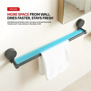 Grey Powder Coated <b>Bathroom</b> <b>Accessories</b> Durable and Reliable Towel Hanger for <b>Bathroom</b> Clothes Available At Lowest Price - Product Image 3