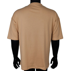 T-shirt Homme Personnalisé à Manches Courtes Col Rond 100% Coton Tricoté Coupe Oversize Couleur Unie Décontracté Uni Délavé à l'Acide Respirant - Product Image 4