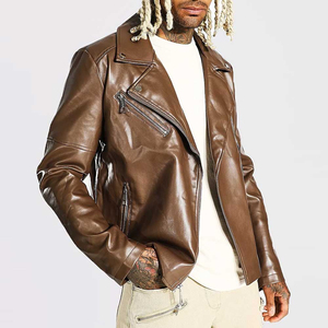 Chaqueta Bomber de Cuero Casual OEM, Diseño Personalizado, Grosor Estándar, Cuello Redondo, Nueva Condición, Bajo Precio para la Temporada de Invierno - Product Image 3
