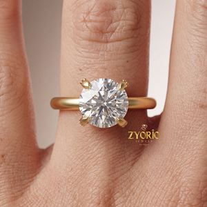 แหวนหมั้นเพชรทรงกลมบริลเลียนท์หรูหรา 1.15 กะรัต EF VS1 เงิน 18K ประดับเพชรด้านข้าง สำหรับงานแต่งงานและงานเลี้ยง - Product Image 4