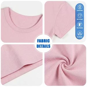 Custom Women's Pink <b>Crop</b> <b>Top</b> Puff Print Crew Neck Short Sleeve Casual Tank <b>Top</b> 100% Cotton Knitted Streetwear - Product Image 5