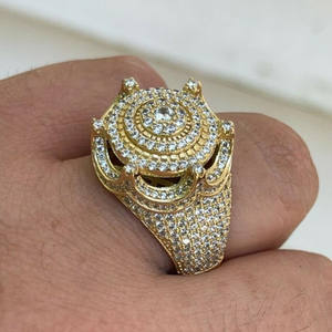 18k Solid Gold Diamond <b>Ring</b> GRA Certified VVS Diamond 925 Sterling <b>Silver</b> <b>Ring</b> Customized Design Party <b>Ring</b> for <b>Men</b> Women - Product Image 5