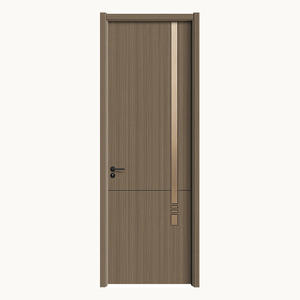 Porte en bois composite insonorisée, imperméable et anti-moisissure, finition WPC PVC, design minimaliste pour salle de bain, intérieur, bureau à domicile - Product Image 1
