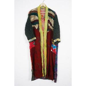 Kimono de Seda Pura India para Mujer, Suave, Cómodo, Elegante, Estilo Japonés, con Parches, Cuello en V, Cordón Ajustable, Alta Calidad, para Playa - Product Image 2