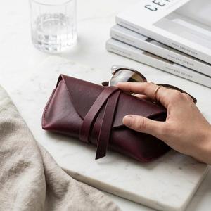 Soft Cowhide Leather Heavy Duty Smell Proof Classic Protection <b>Glasses</b> Case Genuine Pouch Luxury Slim Handmade Vintage <b>Reading</b> - Product Image 4