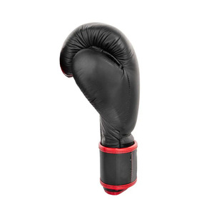 Leather Boxing Gloves Black Red Laced Adjustable Wrist <b>Strap</b> for Adults Boxing Training Gear Best Price Custom Boxing Gloves - Product Image 6