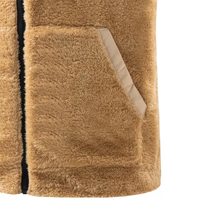 Chalecos de Forro Polar Sherpa con Capucha para Hombre, Cierre Completo, Un Bolsillo, Resistentes al Viento, Ropa de Abrigo Informal de Invierno, Chalecos de Forro Polar sin Mangas para Senderismo y Viajes - Product Image 4