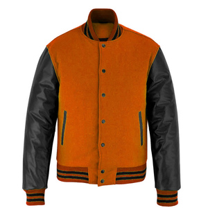 Chaqueta Varsity Personalizada de Dos Tonos con Ribete de Punto a Rayas, Ropa Deportiva, Chaquetas Varsity Casuales de Invierno, Fabricante - Product Image 6