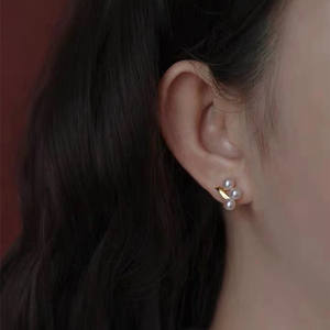 Pendientes de Plata de Ley S925 con Perlas de Agua Dulce de 10-11 mm, Estilo Ligero y Lujoso, Redondos, con Luz Intensa, para Dormir - Product Image 4