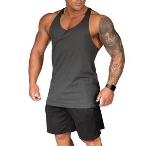 Débardeur de sport sans manches gris foncé pour la gym et le fitness – Veste longue athlétique pour l'entraînement - Product Image 5