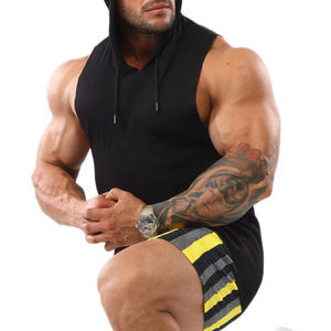 Hoodie de sport sans manches pour homme, personnalisable avec logo, léger, idéal pour la gym – Meilleure vente - Product Image 6