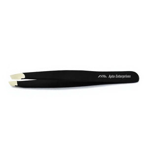 Pinzas de Precisión para Cejas de Acero Negro, Punta Inclinada, Herramienta de Belleza para Depilación y Maquillaje, para Dar Forma a las Cejas y Cuidado Facial - Product Image 3