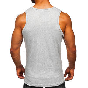 Wholesale Custom logo Cotton Running Singlet <b>Muscle</b> Athletic Shirts Sleeveless Fitness Wear Workout <b>Men</b> Gym Tank <b>Top</b> for <b>Men</b> - Product Image 5