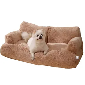 Luxury Comfortable Orthopedic Durable Dog Sofa Shaped Bed With Pillow