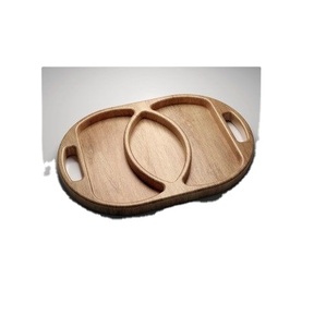 Round Double Design High Quality Kitchen Ware Tray for <b>Food</b> <b>Server</b> Hotel and Cafe Used Top Selling - Product Image 1