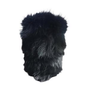 Chapeau en fausse fourrure noire de haute qualité, style peau d'ours, avec fentes pour les yeux rouges, couvre-chef d'hiver en peluche - Product Image 5