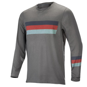 Mesh Breathable Long Sleeve Mountain Bike Jersey Downhill Off <b>Road</b> Riding Shirt Customized Sublimation Printing Cycling MTB Top - Product Image 1