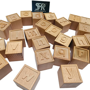 Bloques de Aprendizaje de Madera Duraderos Unisex de la A a la Z, Juguete Educativo Ecológico Hecho a Mano, Idea de Regalo para Niños Pequeños, Montessori, Preescolar - Product Image 6
