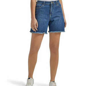 Shorts en jean pour homme, coupe bootcut, taille mi-haute, extensible, déchiré, coupe slim, noir, tissé, style mode, pour l'hiver - Product Image 4