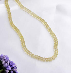 Cuentas de Cuarzo Limón de Brasil con Corte Cóncavo, 16 Pulgadas, Cuentas para Joyería, Piedras Preciosas para la Elaboración de Joyería Fina - Product Image 1