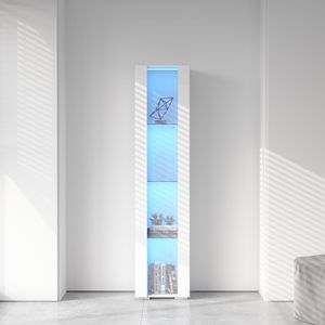 Mobiletto Laterale con Striscia LED in Alluminio per Soggiorno - Product Image 1
