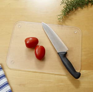 Planche à découper en acrylique transparente personnalisée pour hôtel et cuisine domestique, idéale pour couper fruits et légumes, compatible lave-vaisselle. - Product Image 1