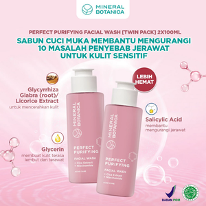 Mineral Botanica Perfect Purifying Facial Wash OEM ODM 100 mL Acné Piel Grasa o Piel Congestionada Belleza Hydra-Bright AHA Limpiador - Product Image 2