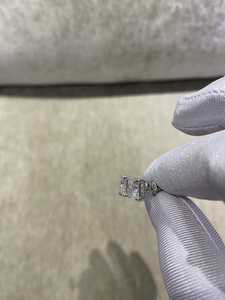 Boucles d'oreilles clous en argent sterling 925 avec moissanite taille princesse, VVS, serties de diamants, bijoux de luxe, cadeaux de mode pour femmes - Product Image 3