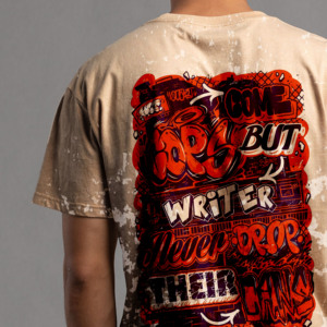 T-shirt streetwear de haute qualité pour hommes, tissu épais, 100% coton, 300 g/m², personnalisable, effet vintage délavé à l'acide, pour garçons. - Product Image 4