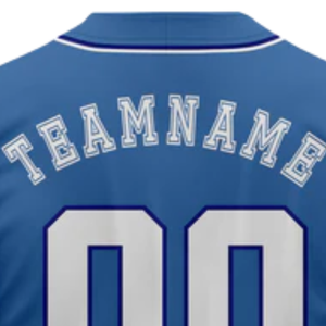 <b>Light</b> Blue Baseball Jersey Short Sleeve Button Down Custom Team Uniform Breathable Polyester Athletic Sports Shirt - Product Image 6