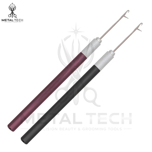 Colored Metal Handle Hair Extension Micro Link Pulling <b>Needle</b> Latch Hook Loop <b>Threader</b> Tool Bulk Professional Salon Hardware - Product Image 5
