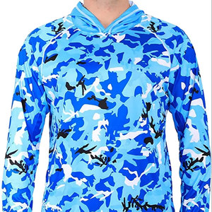 เสื้อฮู้ดตกปลาคุณภาพสูง ลายพราง ป้องกันรังสียูวี แห้งเร็ว แขนยาว สกรีนโลโก้ได้ตามต้องการ พร้อมบริการ OEM และ ODM - Product Image 3